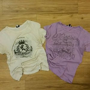 PAIR OF EXPRESS GRAPHIC TEES